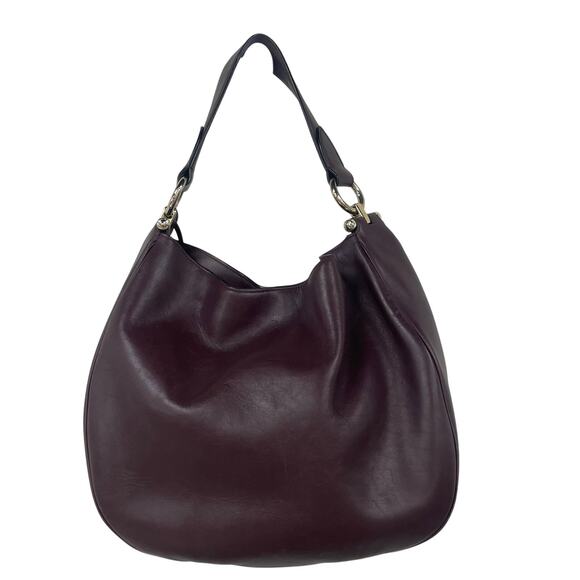 Coach Burgundy Leather Mae Hobo Bag AS IS MISSING STRAP - Picture 2 of 9